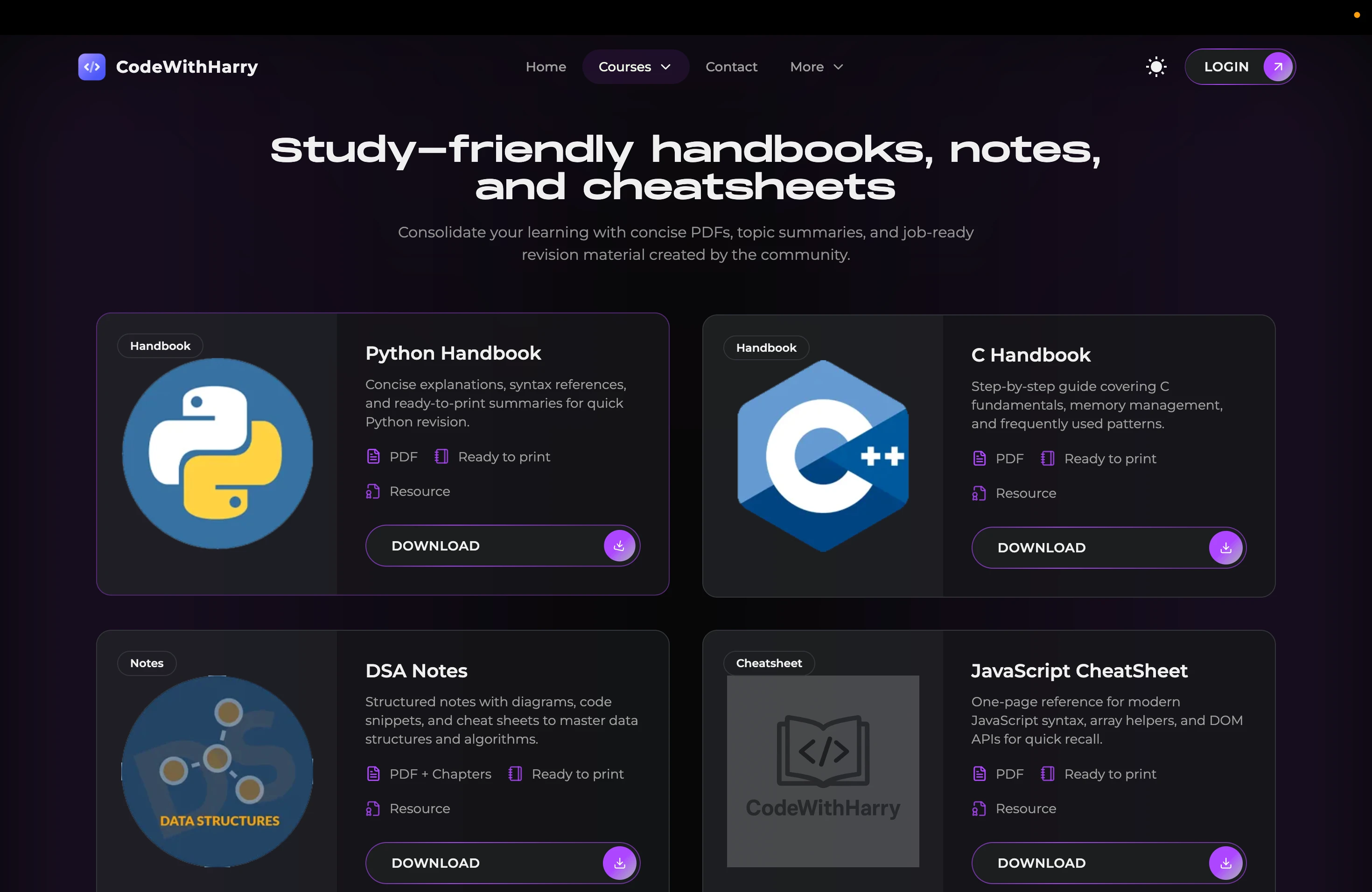CodeWithHarry Redesign — 12