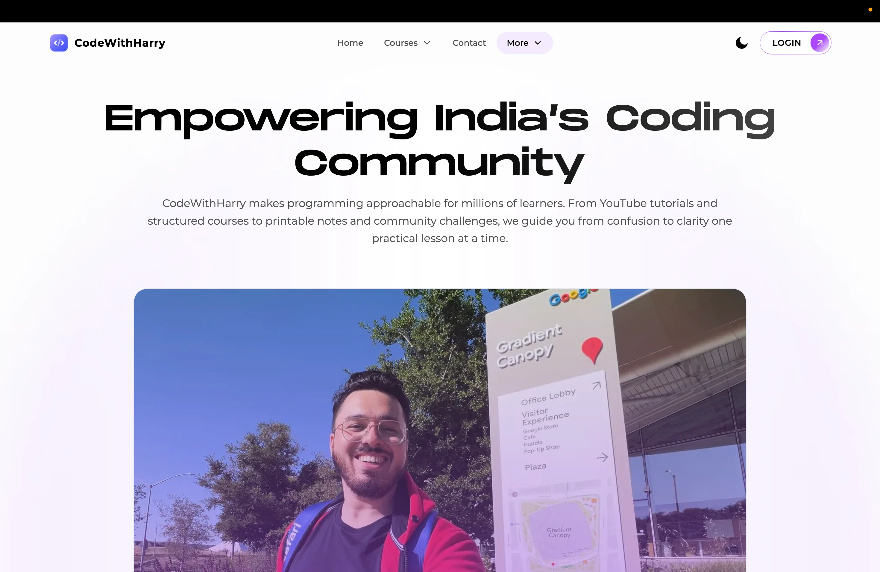 CodeWithHarry Redesign — 2