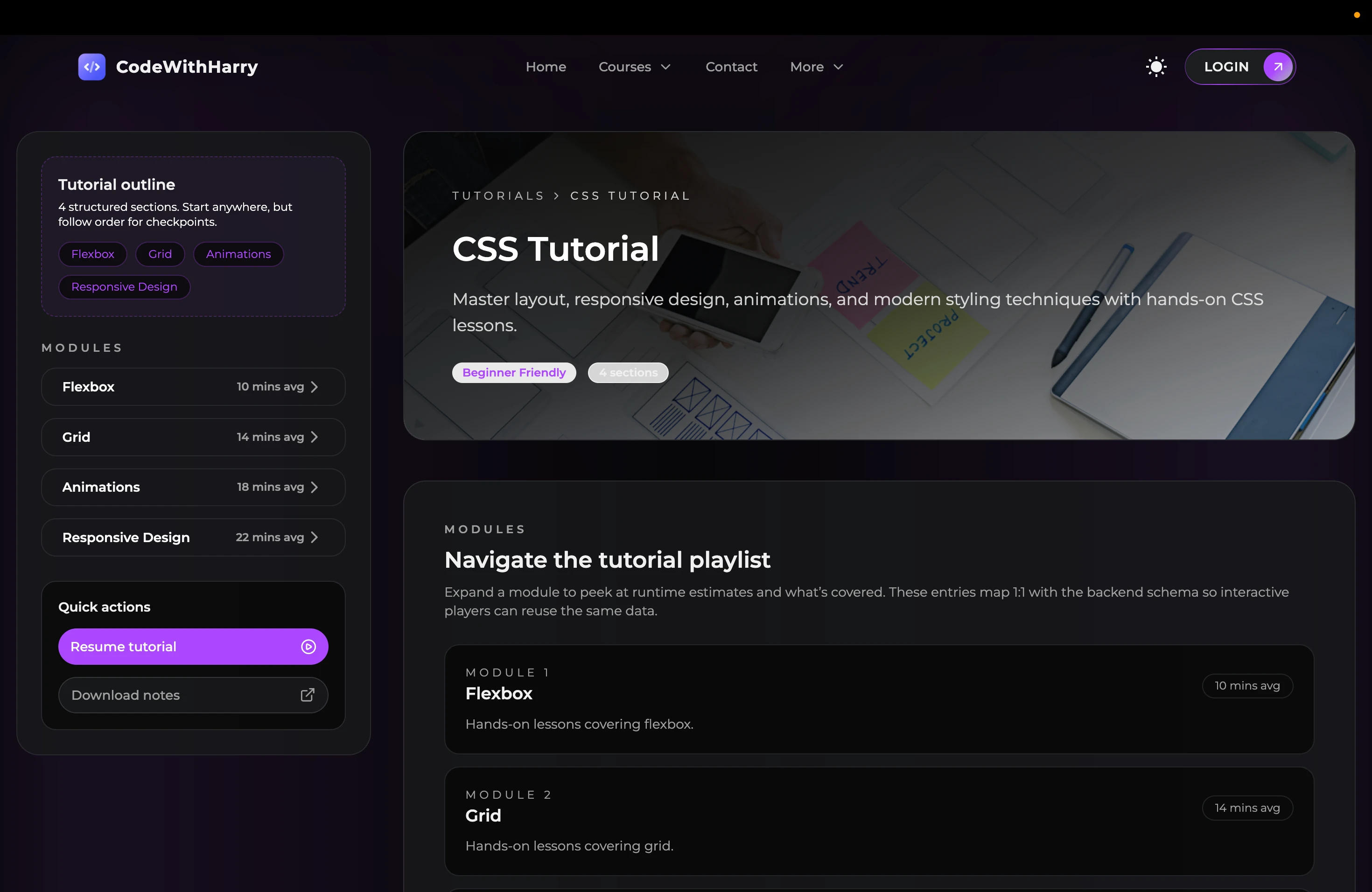 CodeWithHarry Redesign — 9